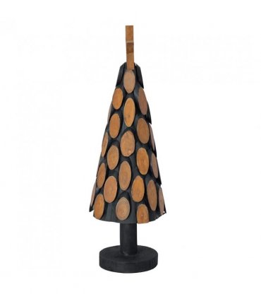 vidaXL Christmas Tree with Stand Brown 61 cm Solid teak wood