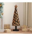 vidaXL Christmas Tree with Stand Brown 90 cm Solid teak wood — V0672002603