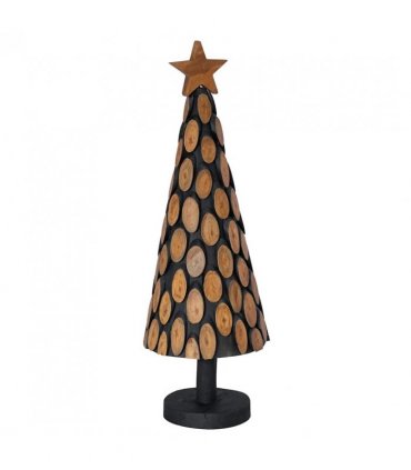 vidaXL Christmas Tree with Stand Brown 90 cm Solid teak wood — V0672002603