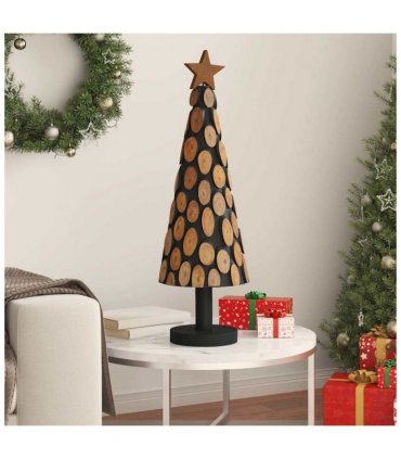 vidaXL Christmas Tree with Stand Brown 90 cm Solid teak wood — V0672002603
