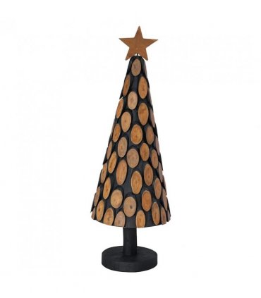 vidaXL Christmas Tree with Stand Brown 90 cm Solid teak wood — V0672002603