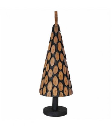 vidaXL Christmas Tree with Stand Brown 90 cm Solid teak wood — V0672002603