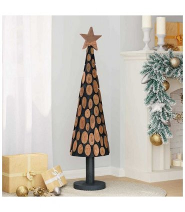 vidaXL Christmas Tree with Stand Brown 120 cm Solid teak wood — V0672002605