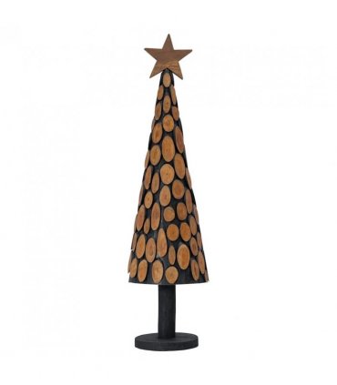 vidaXL Christmas Tree with Stand Brown 120 cm Solid teak wood — V0672002605