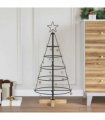vidaXL Christmas Cone Tree with Stand Black 90 cm Steel