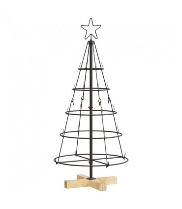vidaXL Christmas Cone Tree with Stand Black 90 cm Steel