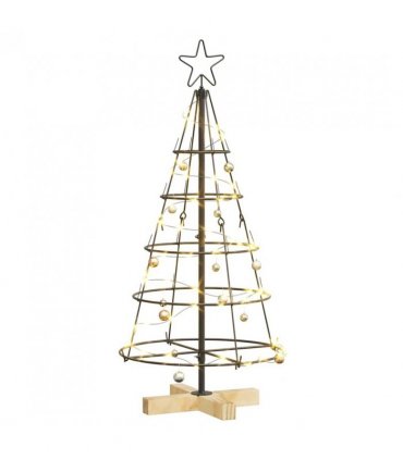 vidaXL Christmas Cone Tree with Stand Black 90 cm Steel