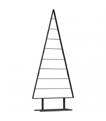 vidaXL Metal Christmas Tree with Stand Black 180 cm Steel