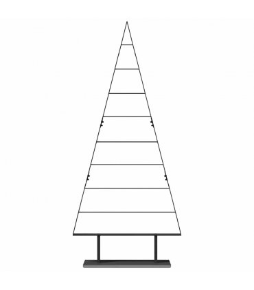 vidaXL Metal Christmas Tree with Stand Black 180 cm Steel