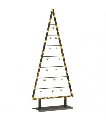 vidaXL Metal Christmas Tree with Stand Black 125.5 cm Steel