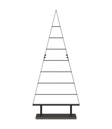 vidaXL Metal Christmas Tree with Stand Black 125.5 cm Steel