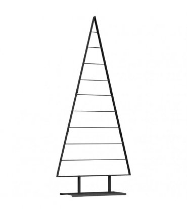 vidaXL Metal Christmas Tree with Stand Black 210 cm Steel