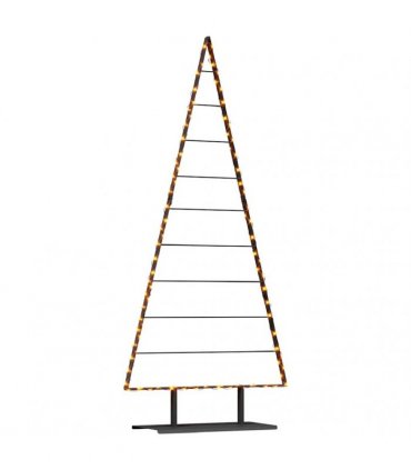 vidaXL Metal Christmas Tree with Stand Black 210 cm Steel