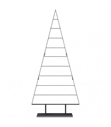 vidaXL Metal Christmas Tree with Stand Black 210 cm Steel