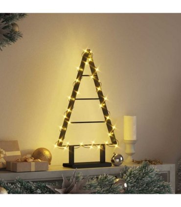 vidaXL Metal Christmas Tree with Stand Black 60 cm Steel