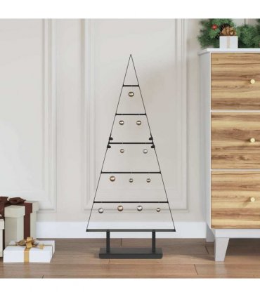 vidaXL Metal Christmas Tree with Stand Black 90 cm Steel