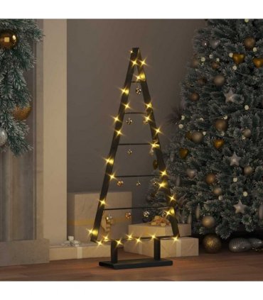 vidaXL Metal Christmas Tree with Stand Black 90 cm Steel