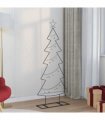 vidaXL Metal Christmas Tree with Stand Black 150 cm Steel
