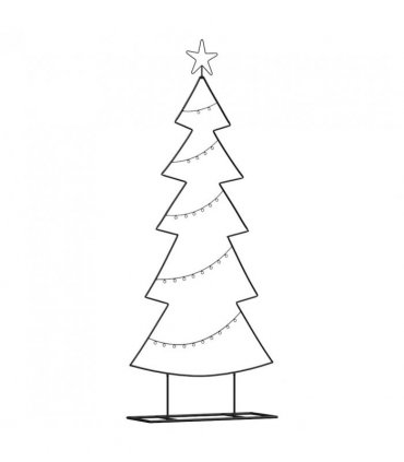 vidaXL Metal Christmas Tree with Stand Black 150 cm Steel