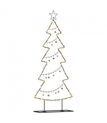 vidaXL Metal Christmas Tree with Stand Black 150 cm Steel