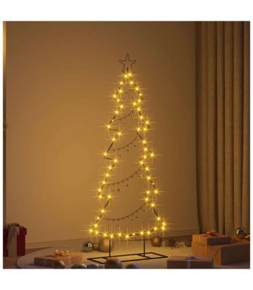 vidaXL Metal Christmas Tree with Stand Black 150 cm Steel