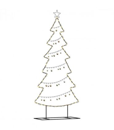 vidaXL Metal Christmas Tree with Stand Black 180 cm Steel — Size: 181 cm