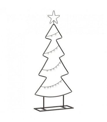 vidaXL Metal Christmas Tree with Stand Black 90.5 cm Steel