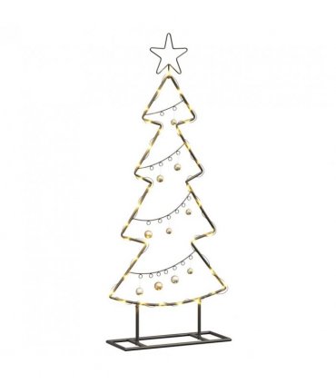 vidaXL Metal Christmas Tree with Stand Black 90.5 cm Steel