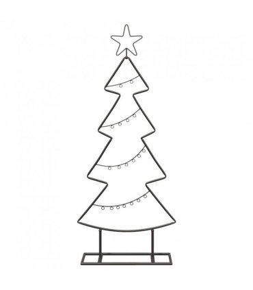 vidaXL Metal Christmas Tree with Stand Black 90.5 cm Steel