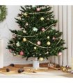 vidaXL Christmas Tree Stand 1.73 White 50 x 50 x 16 cm Solid Pine Wood