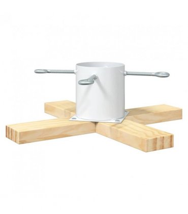vidaXL Christmas Tree Stand 1.73 White 50 x 50 x 16 cm Solid Pine Wood