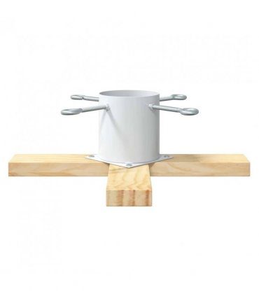 vidaXL Christmas Tree Stand 1.73 White 50 x 50 x 16 cm Solid Pine Wood