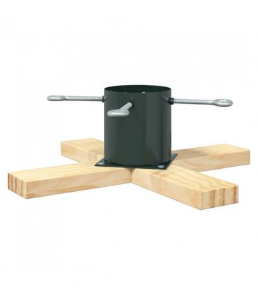 vidaXL Christmas Tree Stand 1.73 Green 50 x 50 x 16 cm Solid Pine Wood