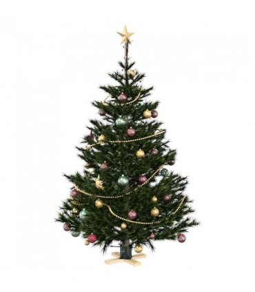 vidaXL Christmas Tree Stand 1.73 Green 50 x 50 x 16 cm Solid Pine Wood