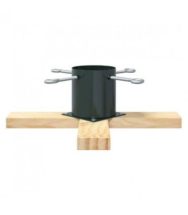 vidaXL Christmas Tree Stand 1.73 Green 50 x 50 x 16 cm Solid Pine Wood