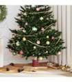 vidaXL Christmas Tree Stand 1.73 Red 50 x 50 x 16 cm Solid Pine Wood