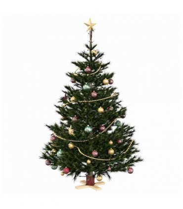 vidaXL Christmas Tree Stand 1.73 Red 50 x 50 x 16 cm Solid Pine Wood