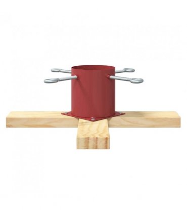 vidaXL Christmas Tree Stand 1.73 Red 50 x 50 x 16 cm Solid Pine Wood