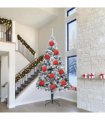 vidaXL Christmas Bauble Set XXL 3 pcs Red Plastic — Size: Ø 25 cm