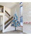 vidaXL Christmas Bauble Set XXL 4 pcs Blue Plastic — Size: Ø 20 cm