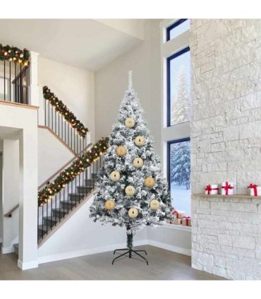 vidaXL Christmas Bauble Set XXL 4 pcs Gold Plastic — Size: Ø 20 cm