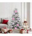 vidaXL Christmas Bauble Set XL 9 pcs Pink Plastic — Size: Ø 15 cm