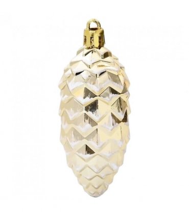 vidaXL Christmas Pine Cone Ball 40 pcs Gold Plastic