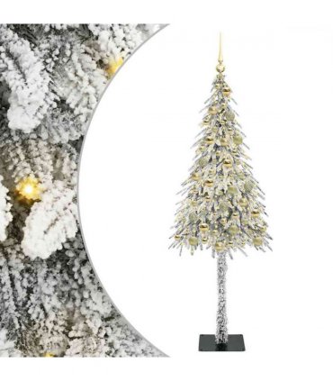 vidaXL Christmas Tree with 300 LEDs White 180 cm PE and Steel — Model: with leds &gold balls