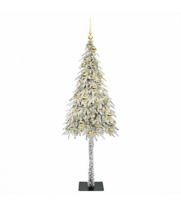 vidaXL Christmas Tree with 300 LEDs White 180 cm PE and Steel — Model: with leds &gold balls