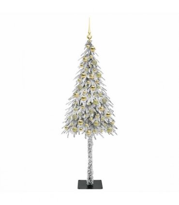 vidaXL Christmas Tree with 300 LEDs White 180 cm PE and Steel — Model: with leds &gold balls