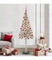 vidaXL Christmas Tree with 300 LEDs White 180 cm PE and Steel — Model: with leds &red balls