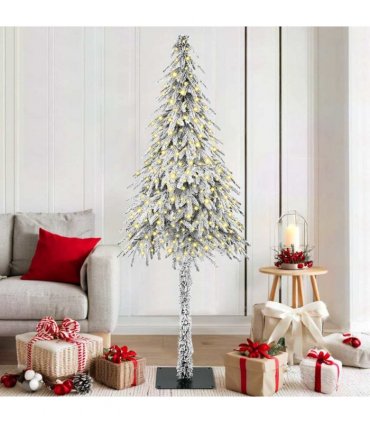 vidaXL Christmas Tree with 300 LEDs White 180 cm PE and Steel — Model: with leds
