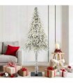 vidaXL Christmas Tree with 300 LEDs White 180 cm PE and Steel — Model: with leds