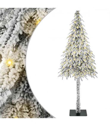 vidaXL Christmas Tree with 300 LEDs White 180 cm PE and Steel — Model: with leds